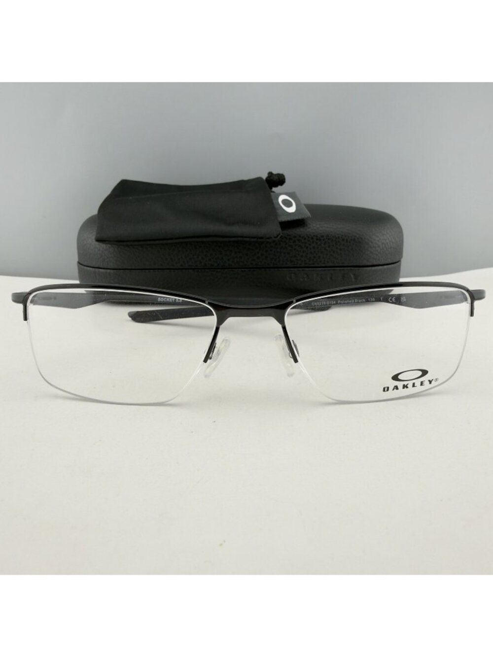 Oakley Socket 5.5 OX3218-0154 Polished Black Eyeglasses 54 18 136 Demo
